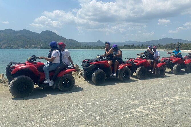 adventure in buggies Puerto Plata - Stop 1: Bergantin Beach, swim time, and the best kind of messy photos