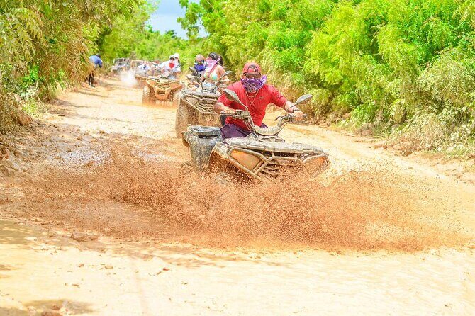Extreme ATV Quad Bike From Punta Cana Transportation Included - Stop 1: Macao Beach Break with Admission Included