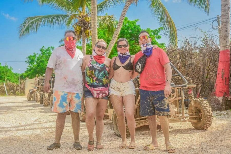 From Bávaro: Buggy Tour to Macao Beach+Cenote - The Taino cave or cenote: turquoise water with real crowd pressure