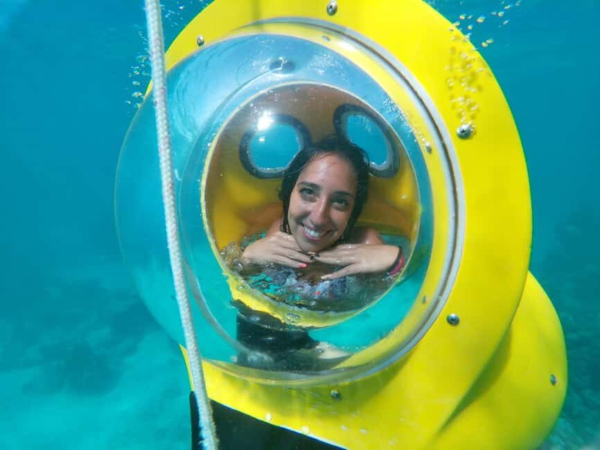 From Punta Cana: ScubaDoo, Snorkel & Glass Bottom Boat Tour - Glass-Bottom Boat Time: Futuristic View, Small Window
