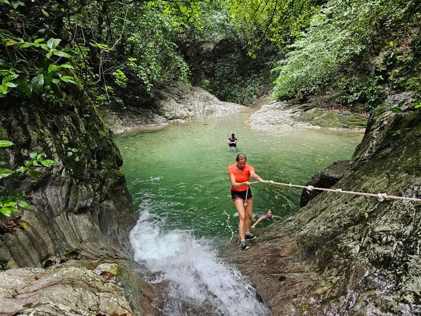 Hiking Tabernacle Thundering Waterfall - Swimming is required: cold water, life vest, and how it’s handled