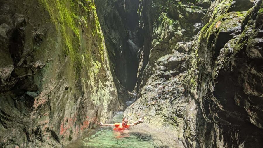 Hiking Tabernacle Thundering Waterfall - Optional cliff jumps and slide moments: choose your adventure level