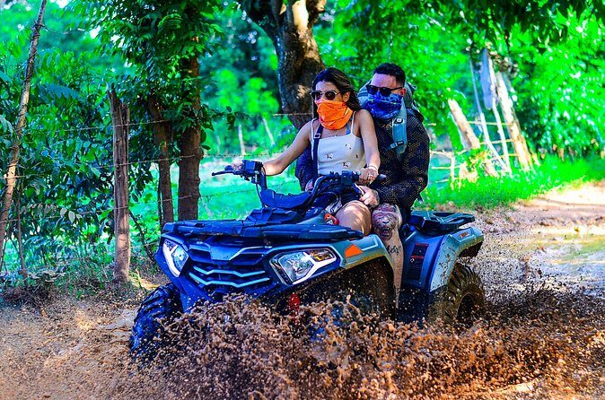Horseback riding and ATV or Buggy with Party Boat with Lunch - The 25-Foot Water Cave and Macao Beach Pause