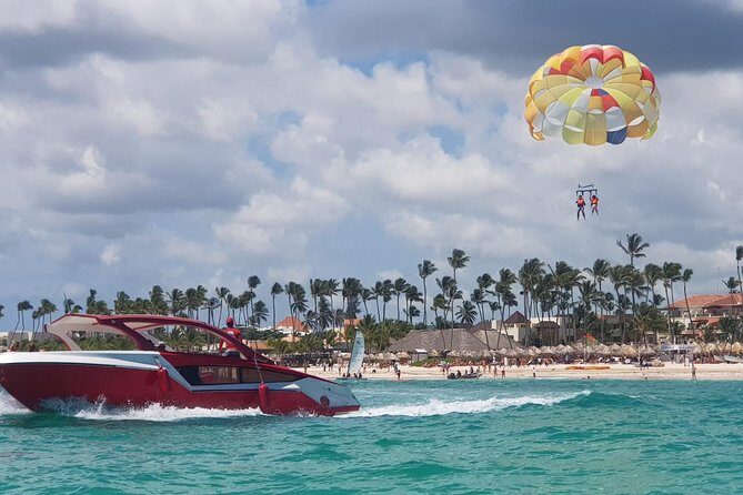 Parasailing Adventure in Punta Cana with Pick Up - The Bavaro Beach flight: what you actually see from above