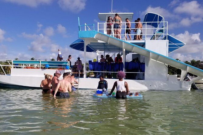 Party Boat in Punta Cana - Booze Cruse - Stop 2: The Natural Pool Swim Where the Water Is Shallow