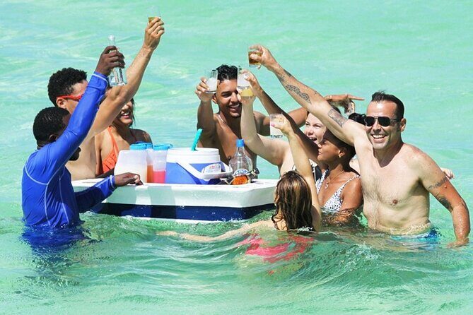 Party Boat in Punta Cana with Drinks and Transportation Included - The natural pool in Bavaro: where the open bar makes sense