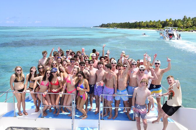 Private Party Boat Experience in Punta Cana - The Sand Bar: dancing in waist-deep water