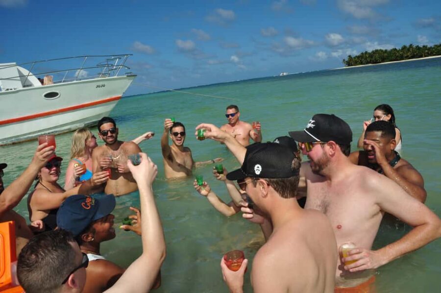 Private Party Boat Tour with Drinks and Snacks in Punta Cana - La Piscina Natural: the waist-deep “natural pool” moment