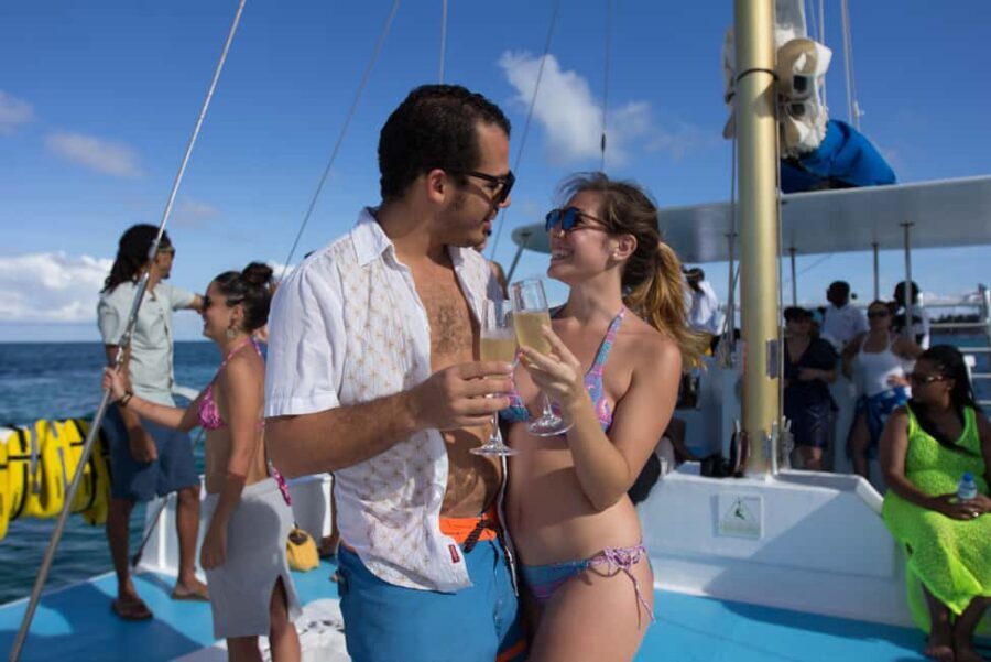 Punta Cana Happy Hour Sailing Cruise - The natural pool celebration: waist-deep dancing and a floating cocktail bar