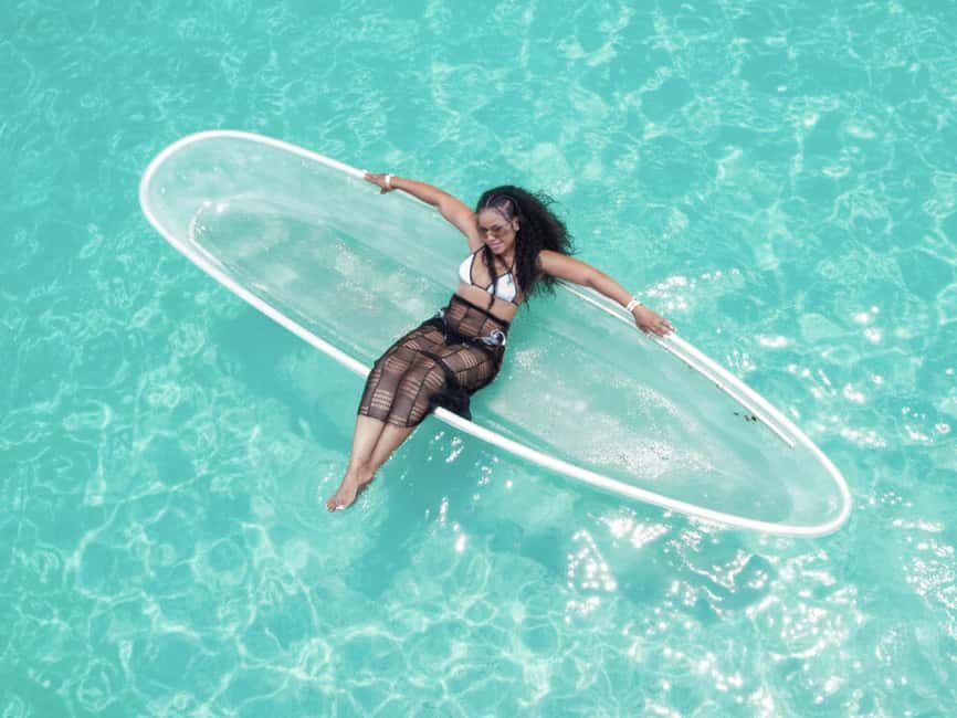 Punta Cana: Single Clear Kayak Photoshoot - Clear Kayak Punta Cana: Los Corales Beach photos with a drone pilot