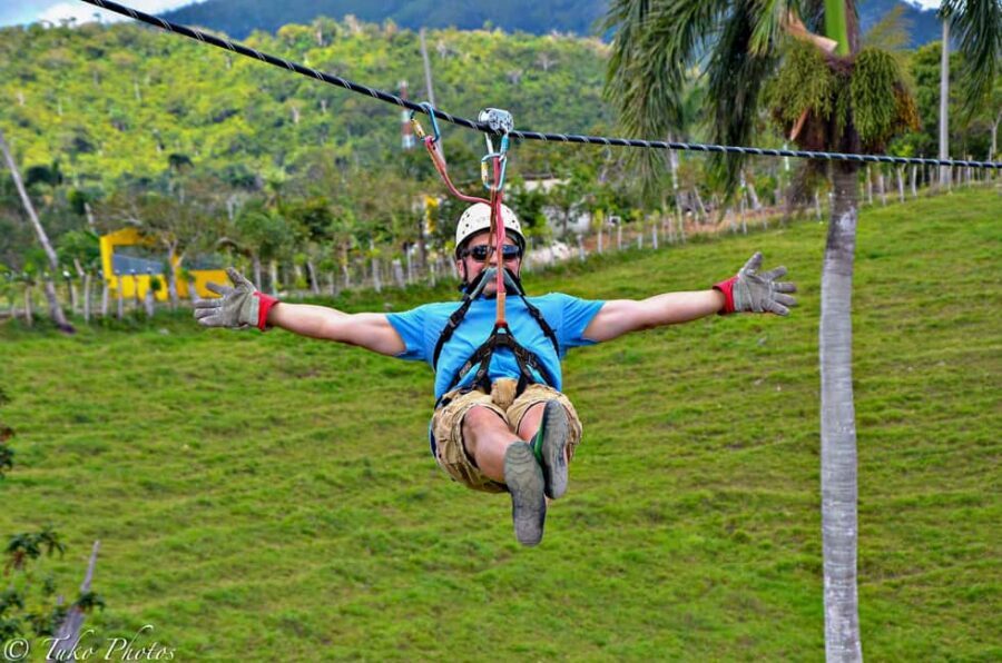 Punta Cana: Zip Line Adventure with Suspension Bridge - The ranch views: what you’re looking at mid-flight