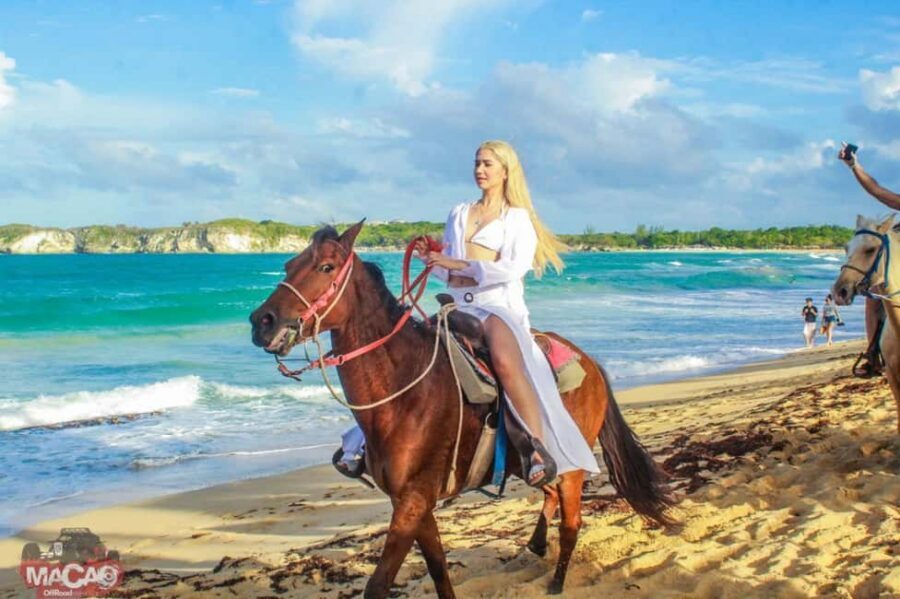 Punta Cana’s Best Sunset Horse Ride - Heading toward Macao: river-mouth scenery and the coastal build-up
