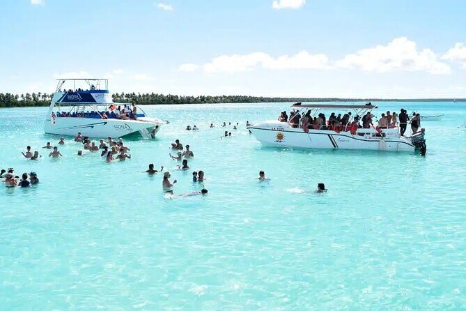 Saona Island Tour From Santo Domingo with Lunch, Open Bar, Pickup - Catamaran return with entertainment: the ride back is part of the experience