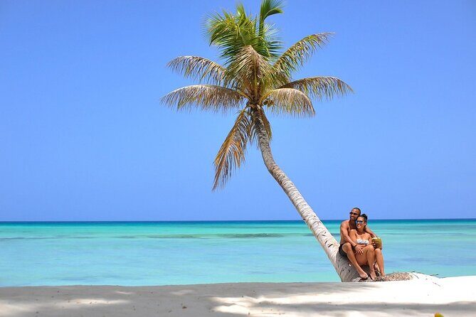 Saône Island in Catamaran and speedboat (blue lagoon) swimming pool. - Lunch on Isla Saona: Dominican buffet energy with drinks