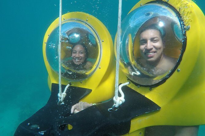 Scuba Doo Diving Scooters in Punta Cana - The glass-bottom boat ride to your underwater viewing area