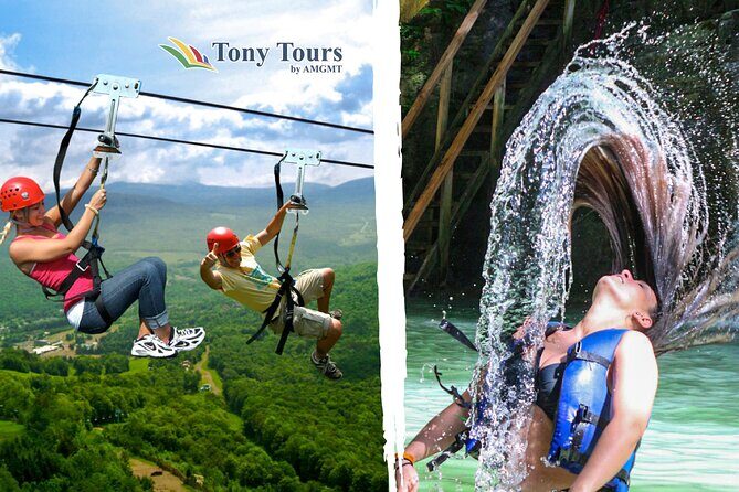 Short Excursion Ziplining & Waterfall, Taino Bay and Ambar cove. - Ziplining over the canopies: safe, short rides with real control