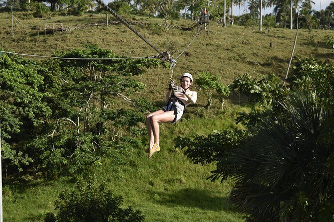 Ziplining from Punta Cana - Unique Carbon Fiber lines in Punta Cana - What You Actually Get: Water, Fruit, Safety Gear, and a Mobile Ticket